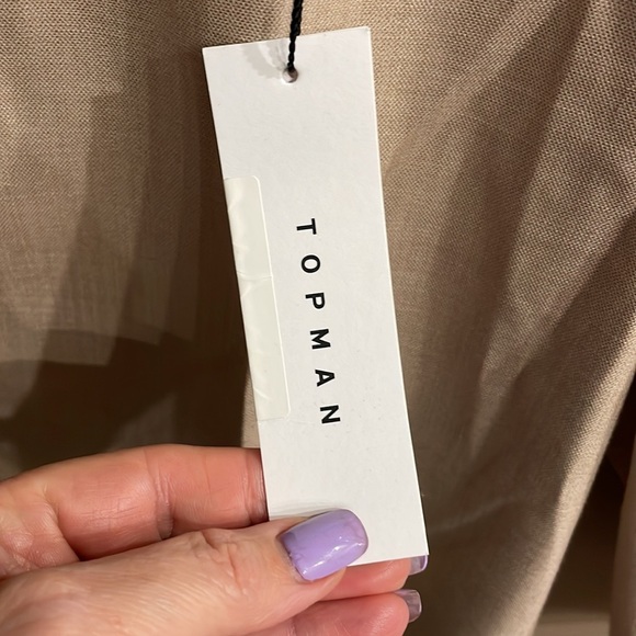 ASOS Topman stone color dressy men’s shorts viscose blend flat front classic fit - Picture 3 of 16